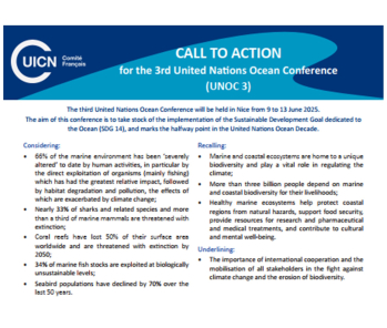 CALL TO ACTION for the 3rd United Nations Ocean Conference (UNOC 3)